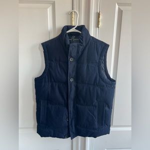 Zara Denim Puffer Vest Large